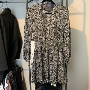 Paisley peasant dress